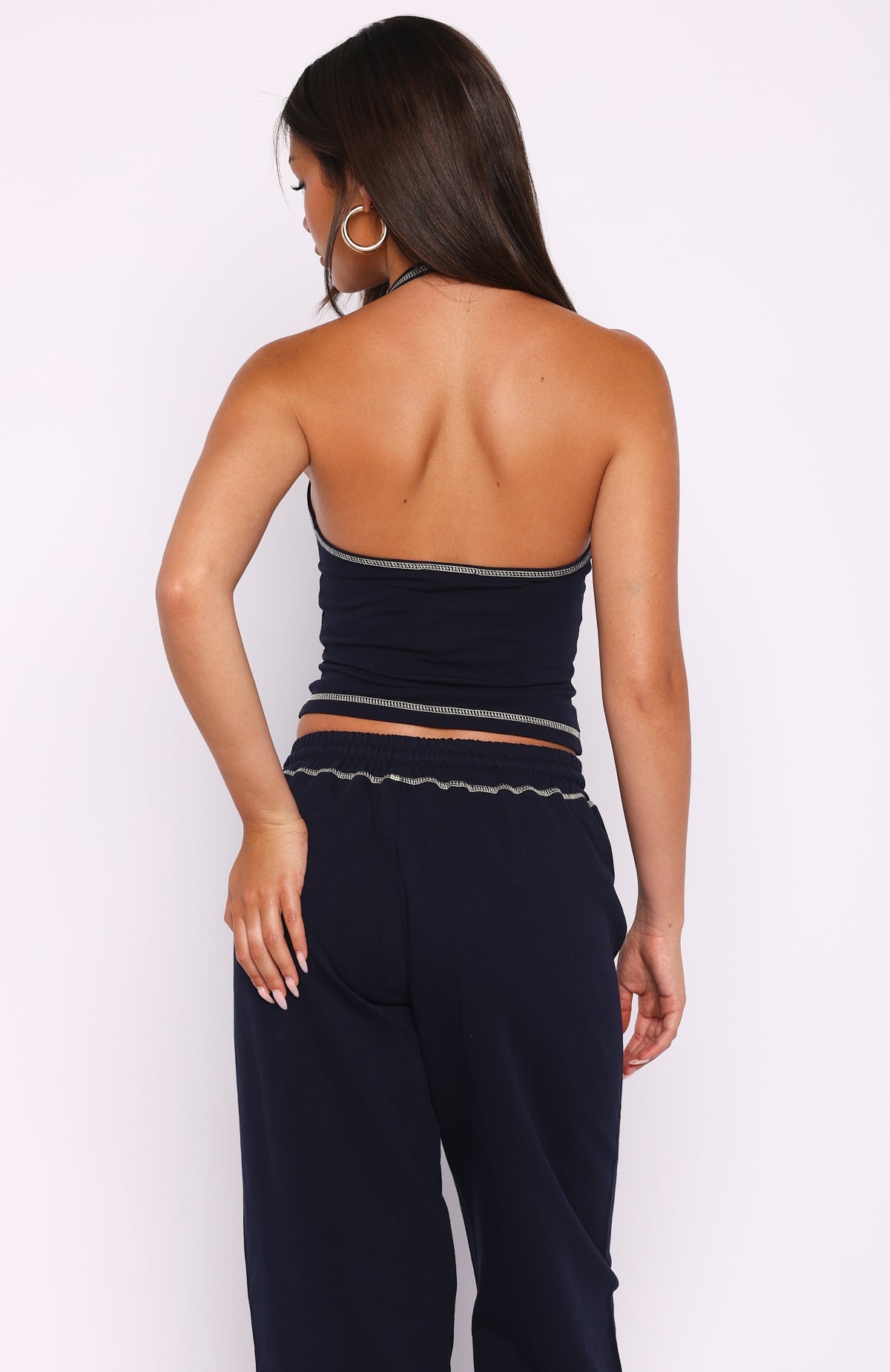 Chill In Style Halter Top Navy