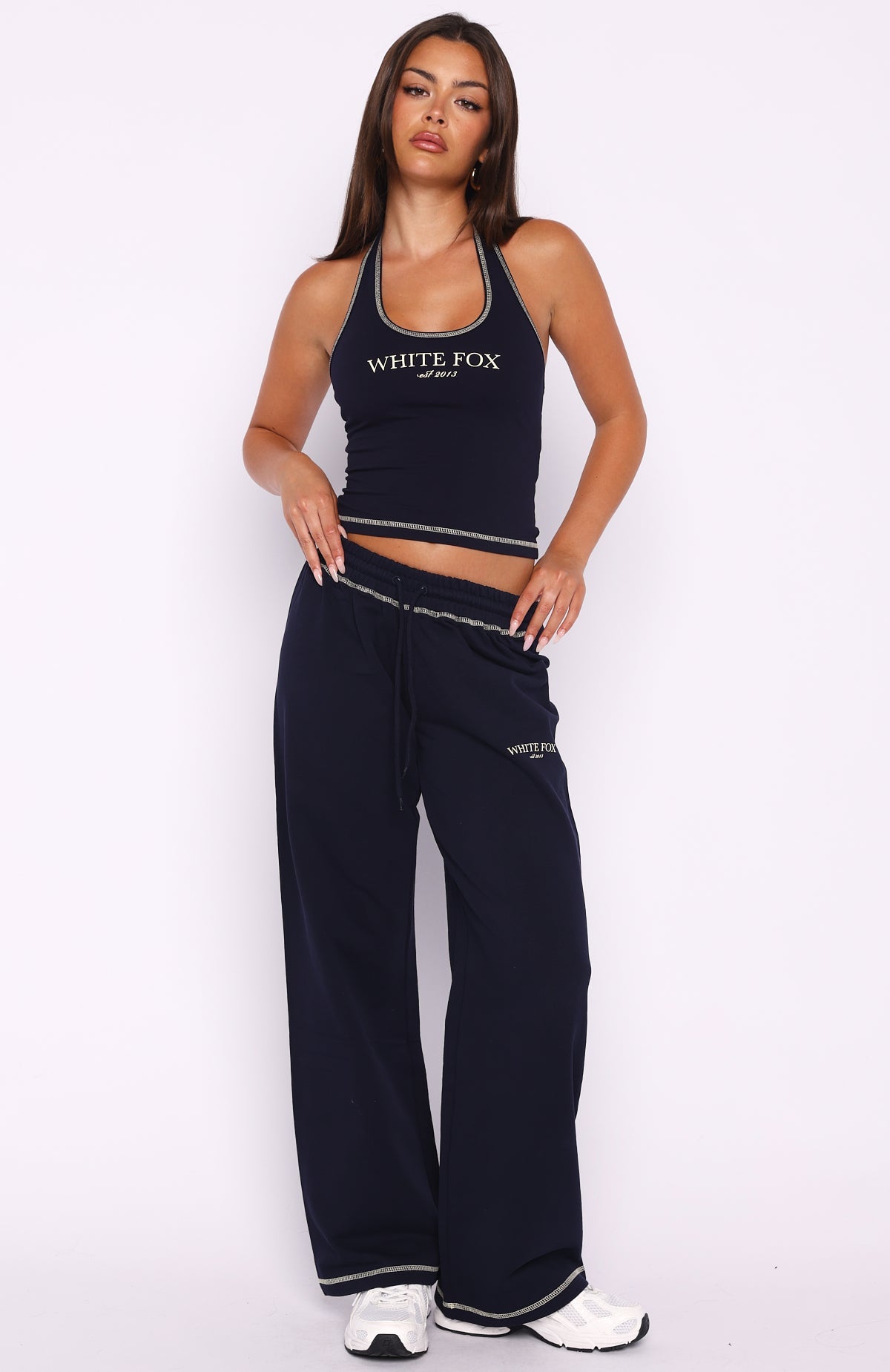 Chill In Style Halter Top Navy